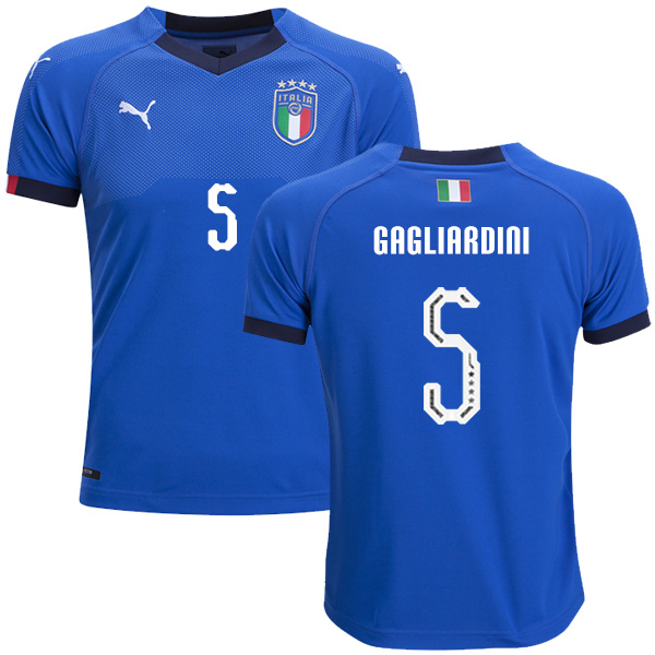 Italy #5 Gagliardini Home Kid Soccer Country Jersey